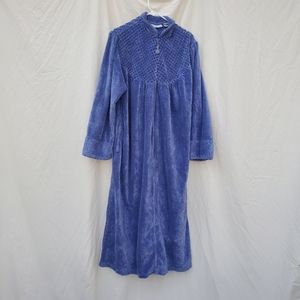 Womens robe, Women Within, 1x ,medium Blue, 73 %cotton, 27 %polyester, warm